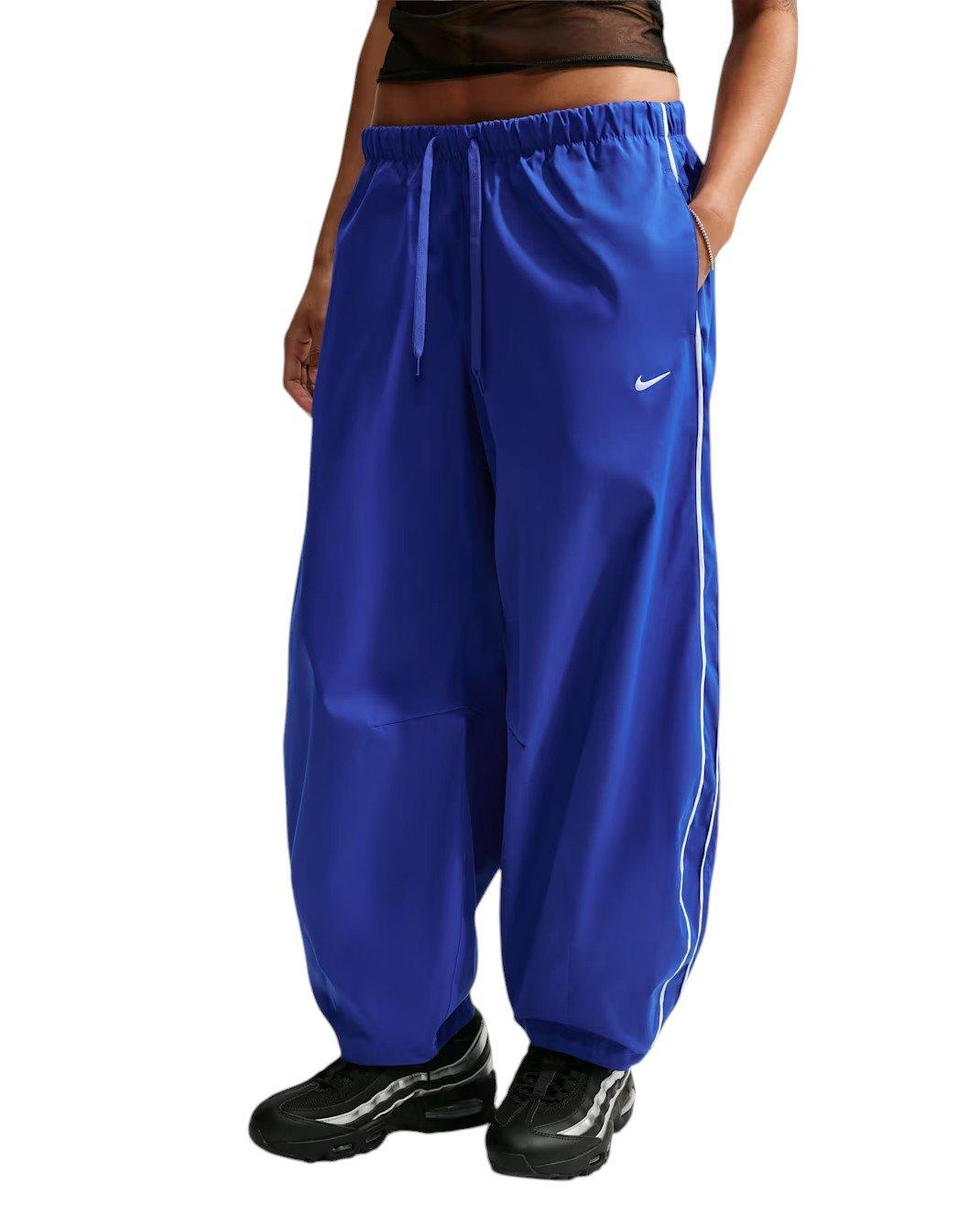 Nike Women's Sportswear Loose Mid-Rise Barrel Pants - Royal - ROYAL/WHITE